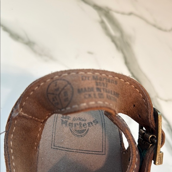 Dr. Martens Brown Leather Sandals with Moccasin Stitching - Picture 7 of 7